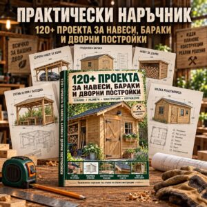 120+ ПРОЕКТА ЗА НАВЕСИ, БАРАКИ И ДВОРНИ ПОСТРОЙКИ
