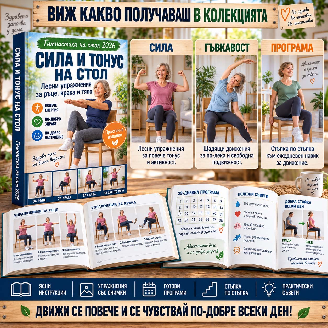 ПЪЛНА КОЛЕКЦИЯ „ГИМНАСТИКА НА СТОЛ“ 2026 - Image 3